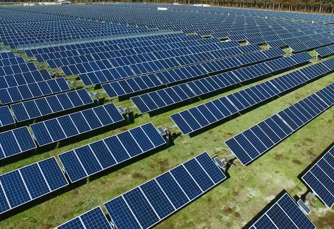 Renewable energy solar panel installation